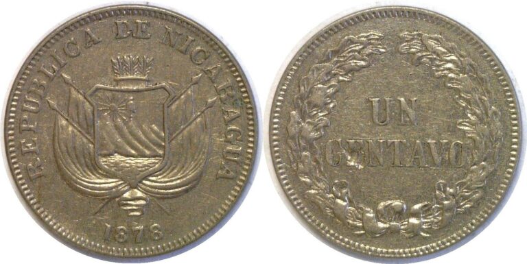 Read more about the article 1878 Nicaragua 1 Centavo KM# 1