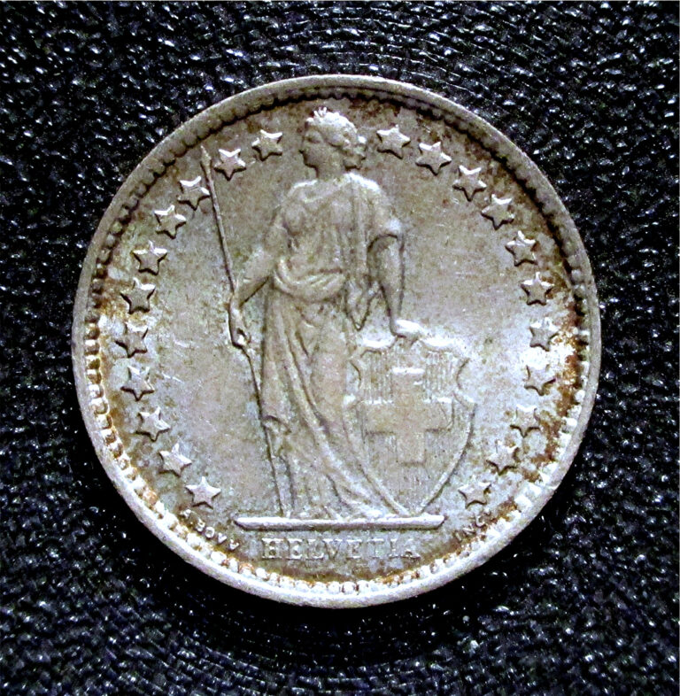 Read more about the article SWITZERLAND-1964 1/2 FRANC-.835 SILVER-2.5g.  NICE GRADE.  BERN MINT KM#23 HMK4