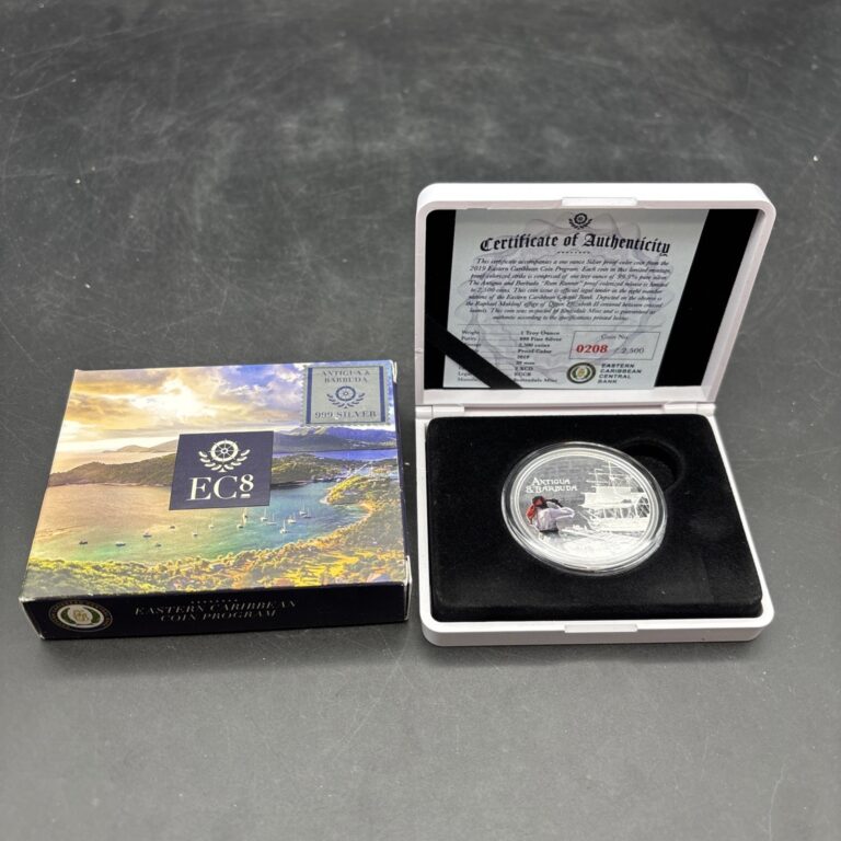 Read more about the article 2019 Antigua and Barbuda Silver Rum Runner Proof 1 oz (Colored)