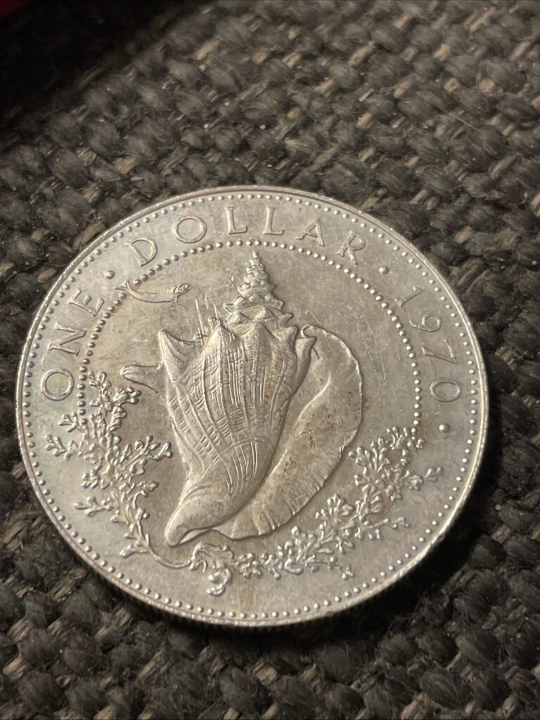 Read more about the article 1970 Bahama Islands Silver Dollar Coin $1 Queen Elizabeth II. Low Mintage 27k.