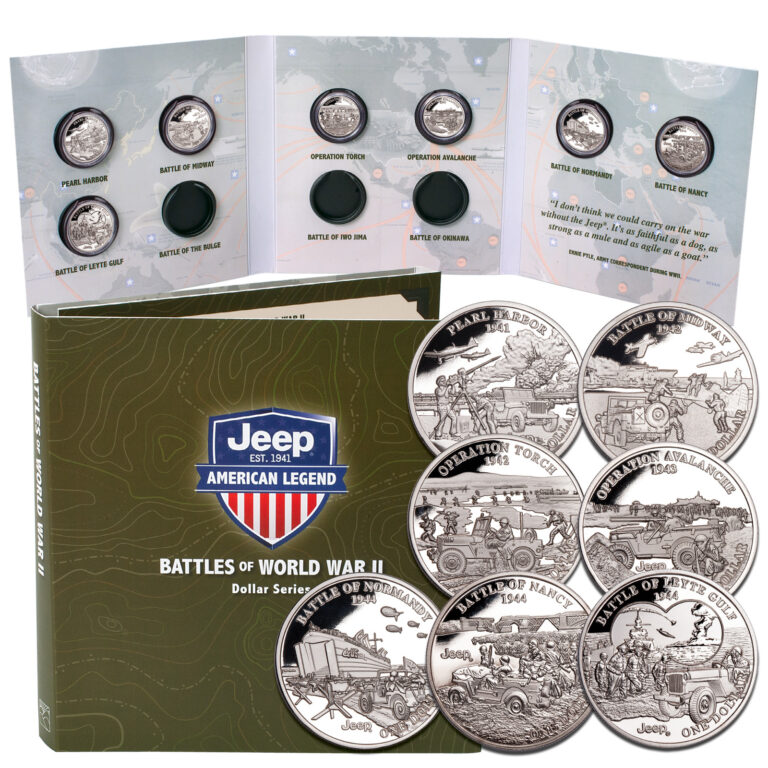 Read more about the article 2025 Jeep Battles of WWII Liberia $1 Series  Coins with Folder