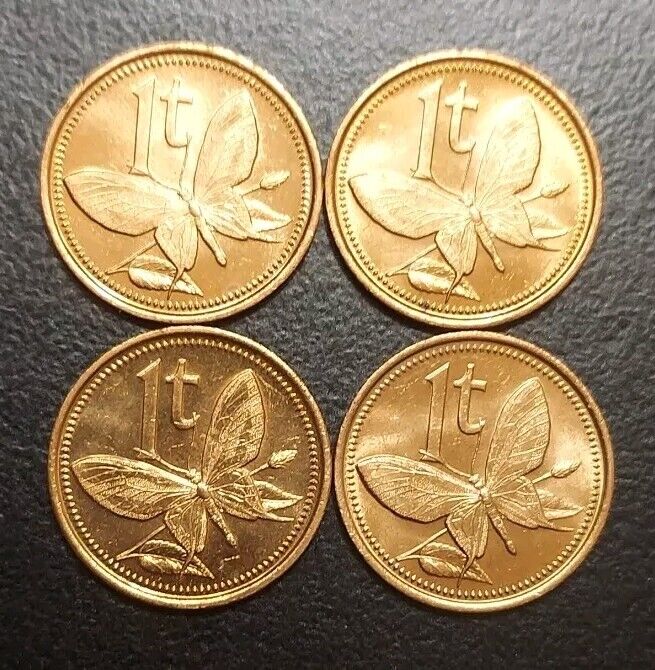 Read more about the article 1987 PAPUA NEW GUINEA TOEA Lot Of 4 Unc Gem Exotic Coins Butterfly Free Shipping