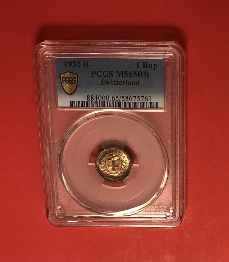 Read more about the article SWITZERLAND -1932-B-1 RAP COIN GRADED BY PCGS MS65