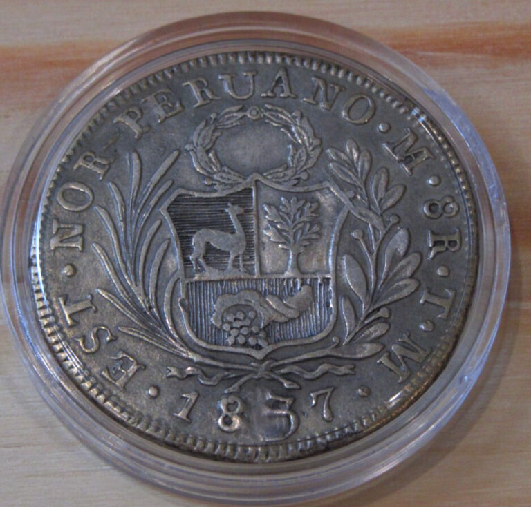Read more about the article 1837 North Peru 8 Reales Silver Coin