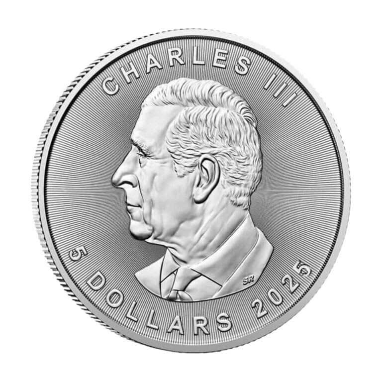 Read more about the article 2025 1oz Canada Silver Maple Leaf $5 Coin BU US