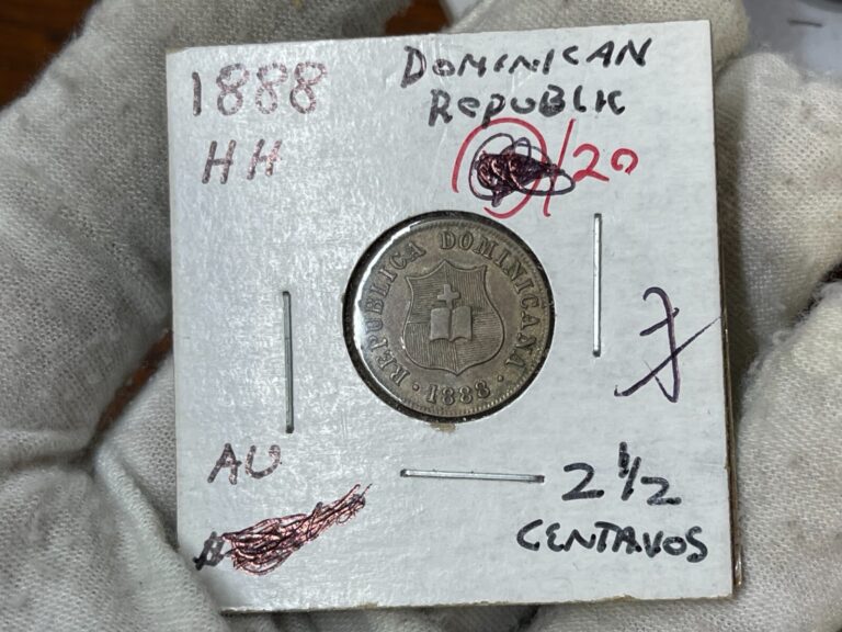 Read more about the article 1888 Dominican Republic 2-1/2 Centavos Coin Great Condition High Value
