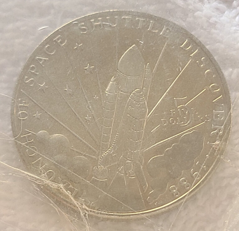 Read more about the article 1988 Marshall Islands 5 dollars commemorative coin – Space Shuttle Discovery