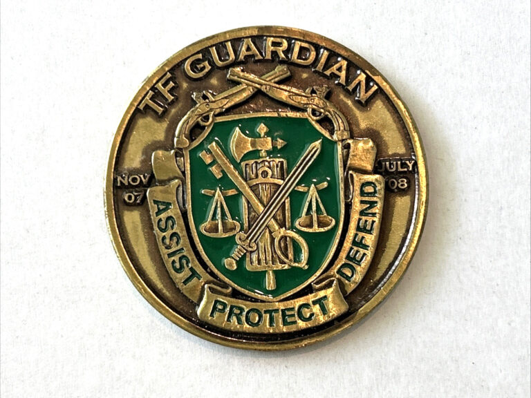 Read more about the article TASK FORCE GUARDIAN MULTINATIONAL EAST KOSOVO CHALLENGE COIN 2007-2008