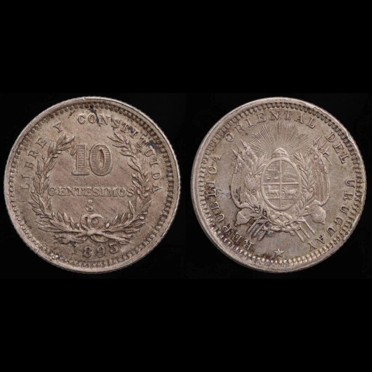 Read more about the article 1893 Uruguay 10 centesimos coin
