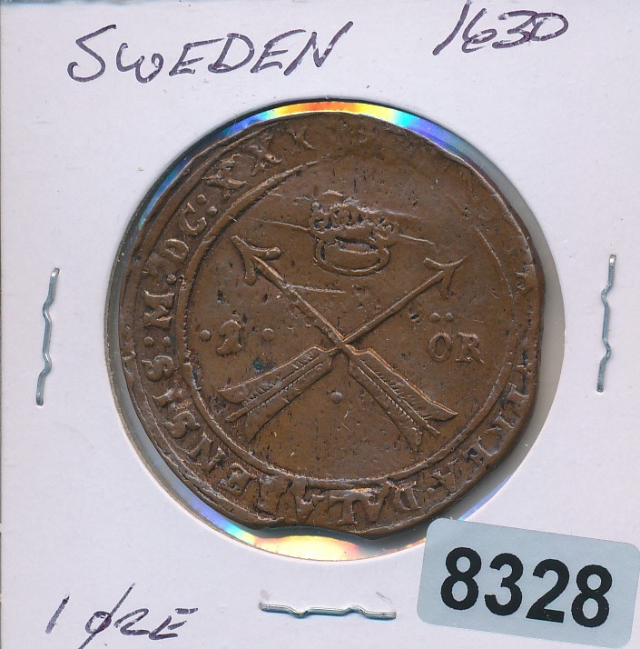 Read more about the article SWEDEN – 1 ORE – 1630 – LARGE 30 GRAMS – RARE – #8328