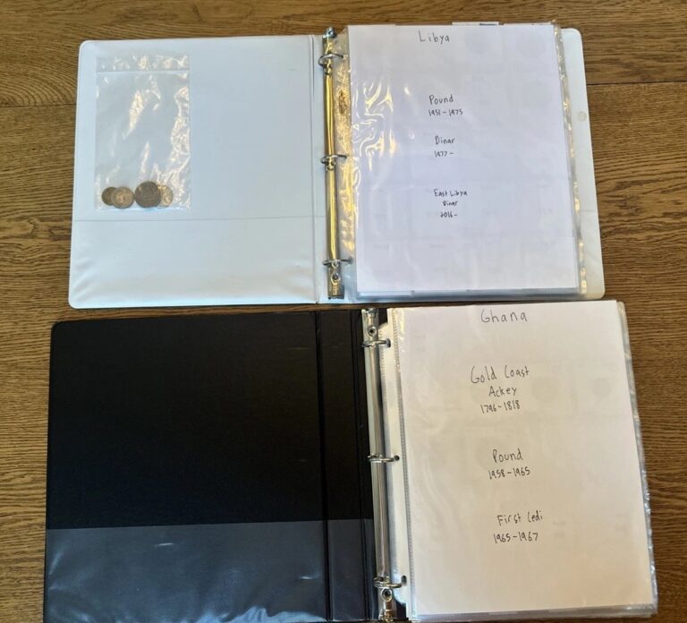 Read more about the article Collection African Coins Binders Ghana Morocco Libya Nigeria Tanzania Namibia