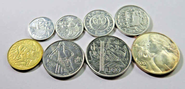 Read more about the article San Marino Set of 8 Coins 1973  KM 22-29