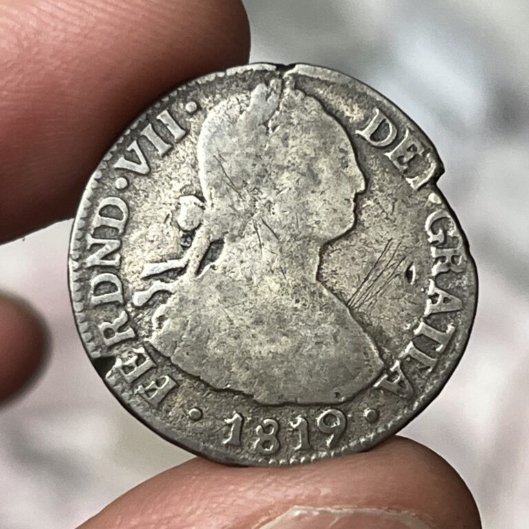 Read more about the article 1819 Colombia Silver 2 Reales Damaged