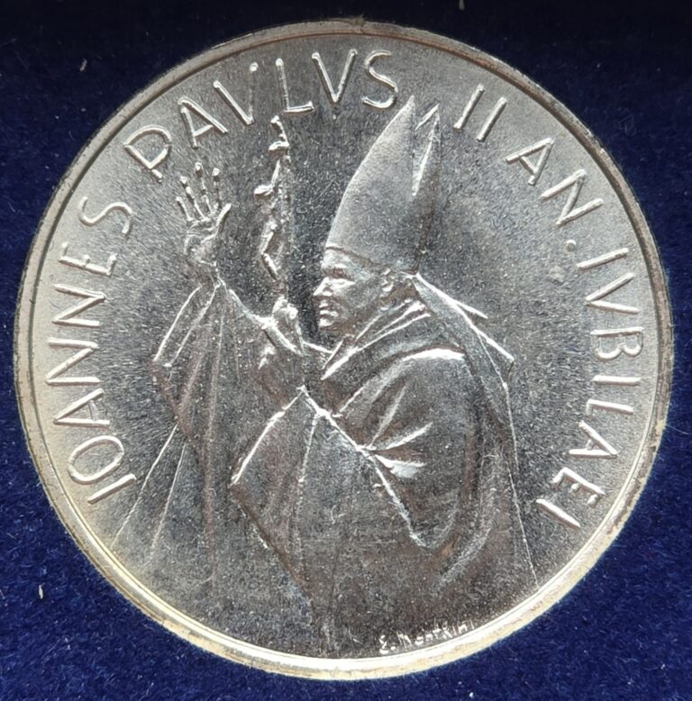 Read more about the article Brilliant Uncirculated Vatican City 1983-1984 1000 Lire Silver Coin-John Paul II