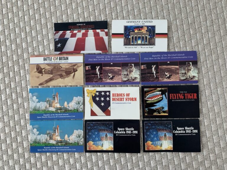 Read more about the article Lot of (11) Marshall Islands $5 Commemorative Coin’s – BU In Original Holders