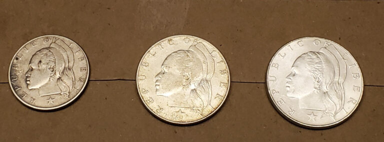 Read more about the article 1961 1/2dollar  1961 and 1962 (in very nice cond.) Liberia One Dollar Silver Coins