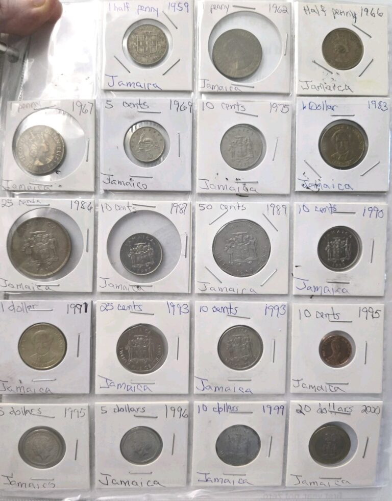 Read more about the article Jamaica Lot Of 19 Coins  1962-2000~1/2  1  5  10  25  15 Cents~1  5  10  20…