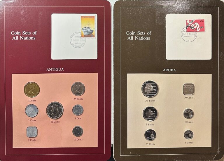 Read more about the article 2 Coin Sets of All Nations – Antigua (7 Coins) and Aruba (6 Coins)