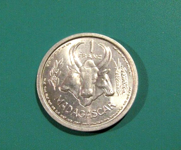 Read more about the article Madagascar 1948 1 Franc unc Coin