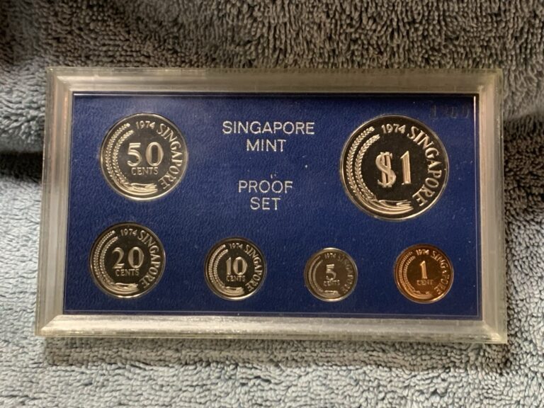 Read more about the article 1974 Singapore Mint 6 Coin Proof Set Sealed #1200