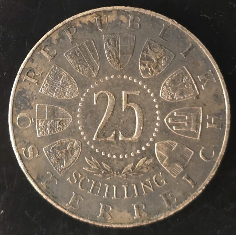 Read more about the article Austria 1957 25 Schillings Silver Coin – High Grade/Toned