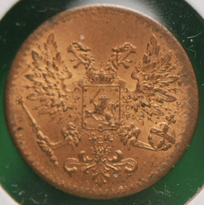 Read more about the article Finland  1917 Penni  KM6  Uncirculated  NR  6-13