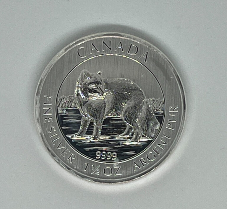 Read more about the article 2014 Royal Canadian Mint (RCM) Canada Arctic Fox 1.5 oz Silver Coin
