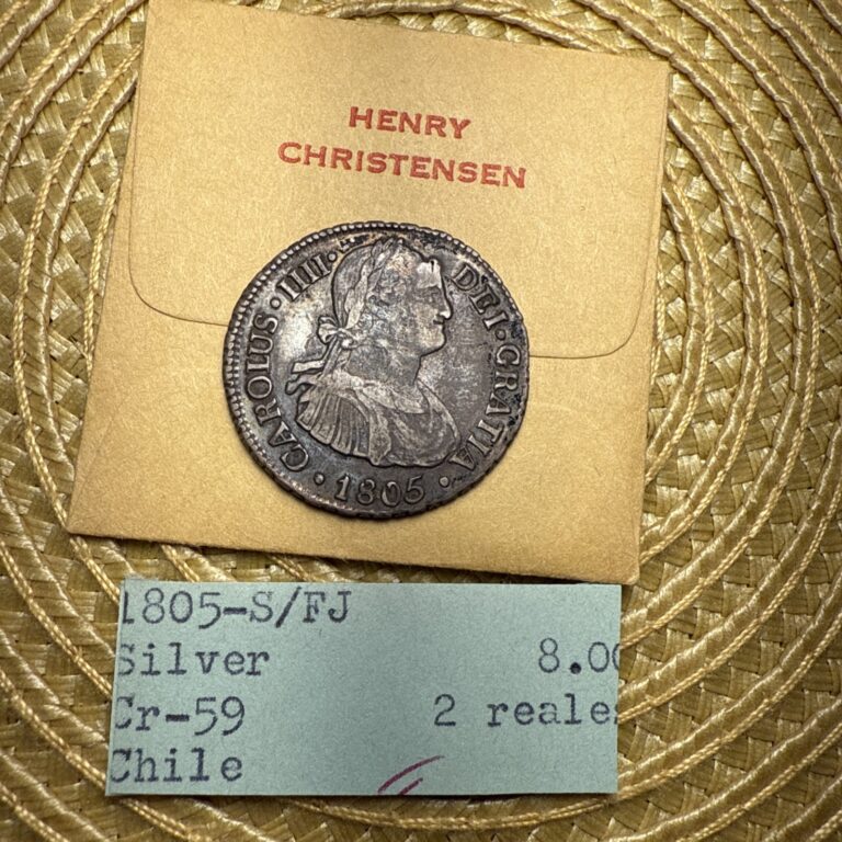 Read more about the article 1805-S Chile 2R Silver Scarce In This Condition Rare