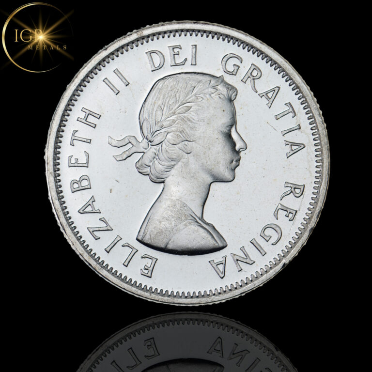 Read more about the article 1964 Canadian Quarter BU 80% Silver Coin MS Free Shipping