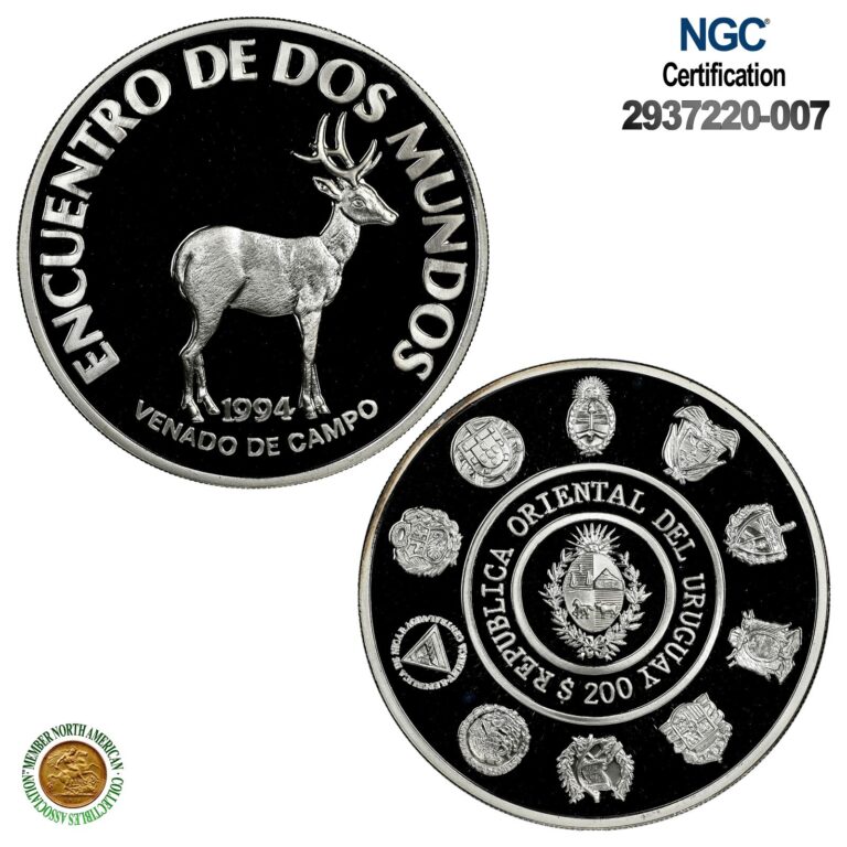 Read more about the article 1994 Uruguay S200P Pampas Dear NGC PF 69 UC Top grade!