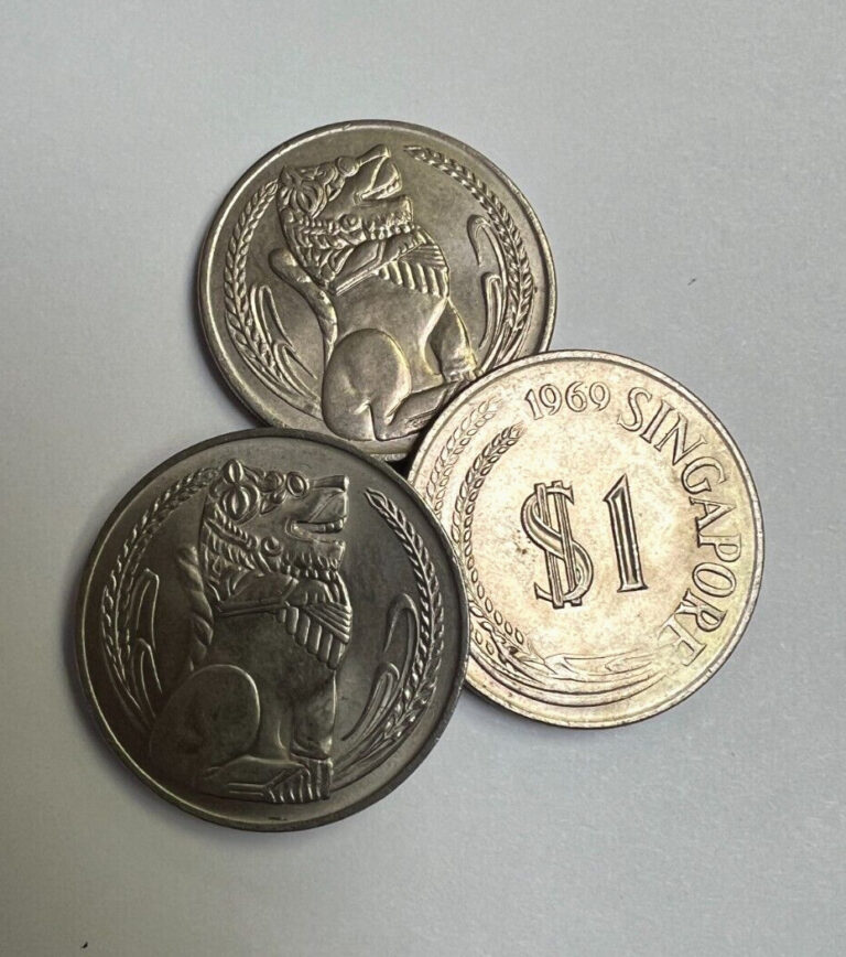 Read more about the article 1967-1984 Singapore $1 One Dollar Lion   33.32mm  KM #6