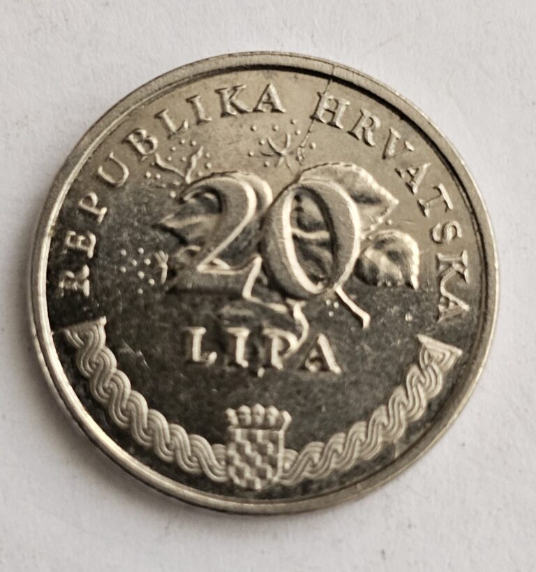 Read more about the article Croatia Croatian 20 Lipa 2007 Coin