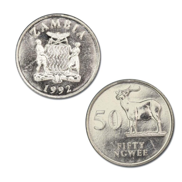 Read more about the article Set of 100 Zambian KM30 (U) 50 Ngwee Coins (Camel Design) from Zambia!