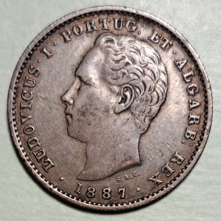 Read more about the article 1887 Portugal 200 Reis .917 Silver World Coin