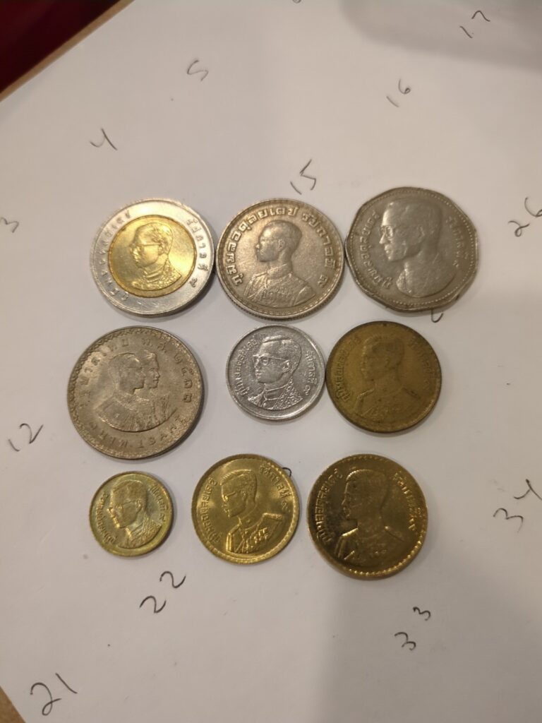 Read more about the article Thailand  Lot Of 9 Coins All Different Baht 10 Baht Satang