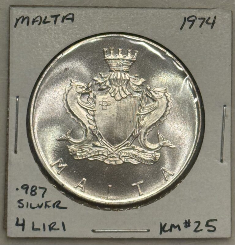 Read more about the article 1974 Malta 4 Liri (Notre Dame Gate) Silver Coin – KM#25