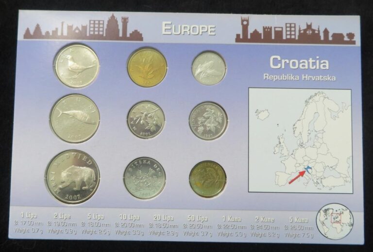 Read more about the article Littleton Croatia Coin Set *9 Coins* Dated from 1997-2007