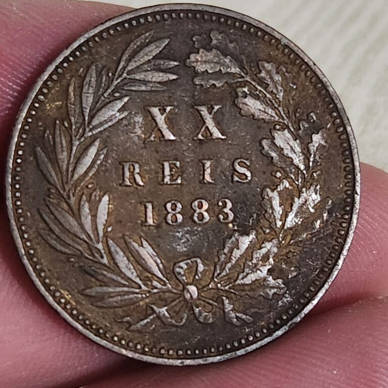 Read more about the article 1883 Portugal 20 Reis Antique World Coin