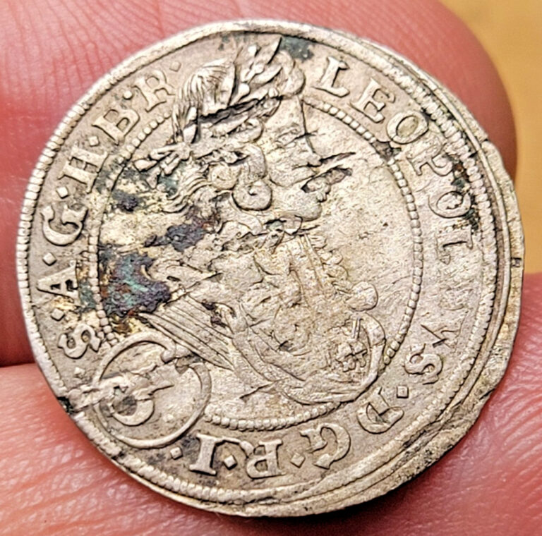 Read more about the article Austria 3 Kreuzer 1696 Leopold Silver Coin
