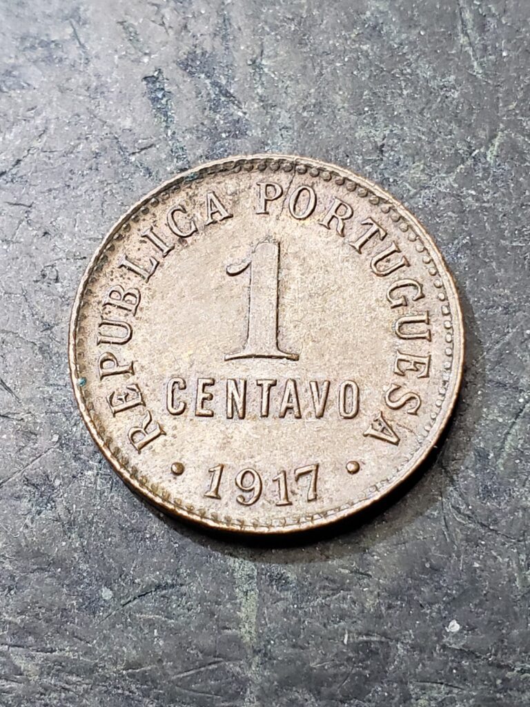 Read more about the article 1917 Portugal 1 Centavo Coin #122i