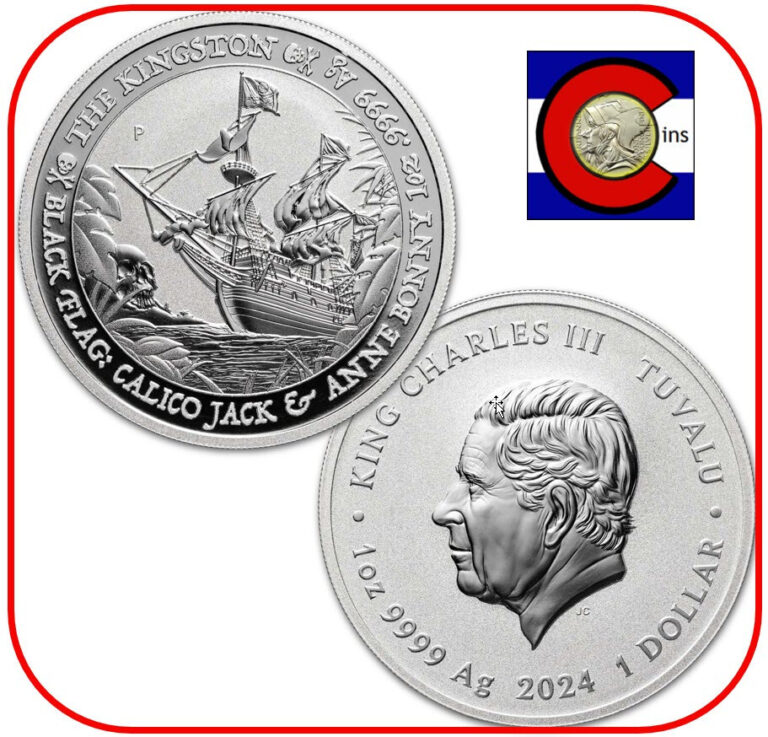 Read more about the article 2024 Tuvalu Black Flag: The Kingston 1 oz Silver Coin in capsule