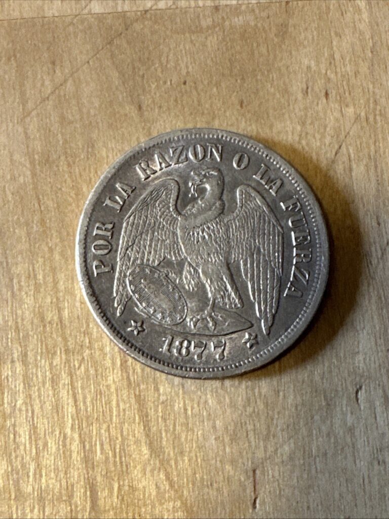 Read more about the article 1877 Chile 1 Peso 25g Silver 0.900 – Great