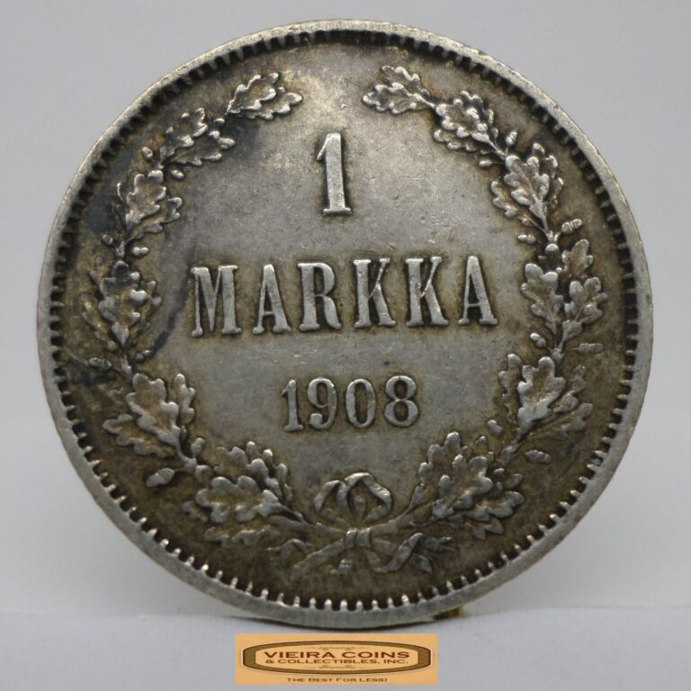 Read more about the article 1908 Finland Silver 1 Markka –  #C48325NQ