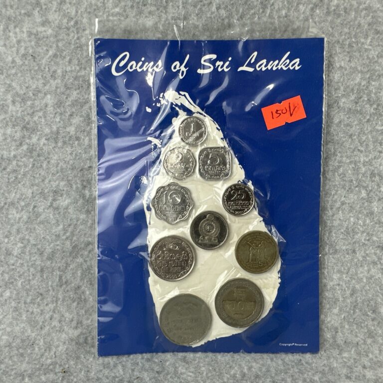 Read more about the article Vintage Coins of Sri Lanka Set – 10 Coins Mounted on Map Card Sealed Pack