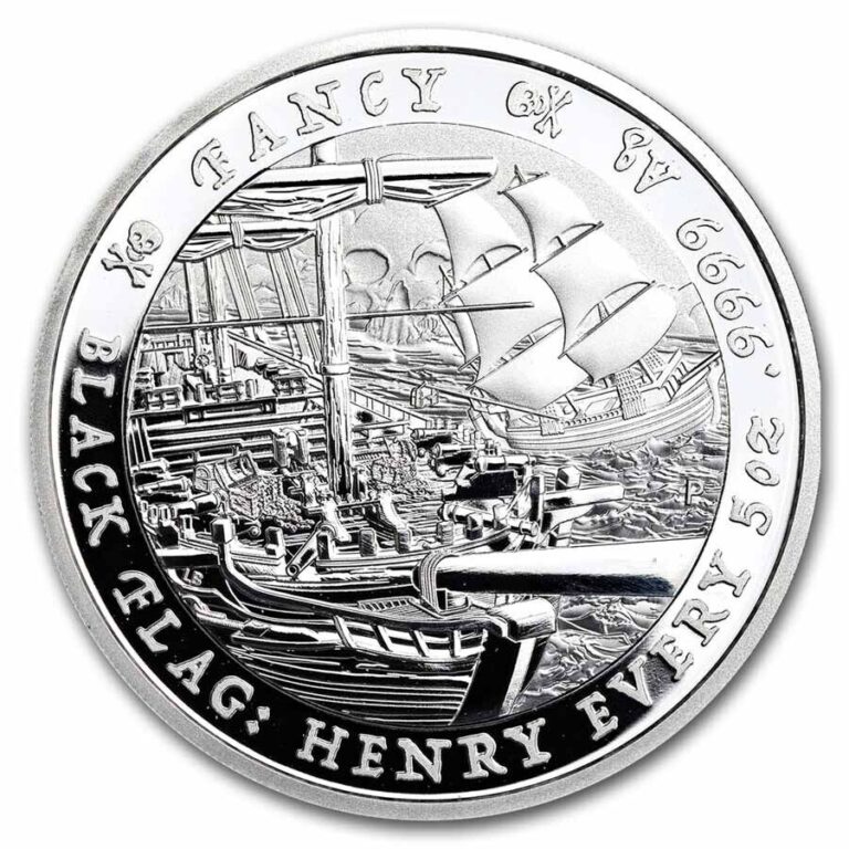 Read more about the article 2023 Tuvalu 5 oz Silver Black Flag: The Fancy BU