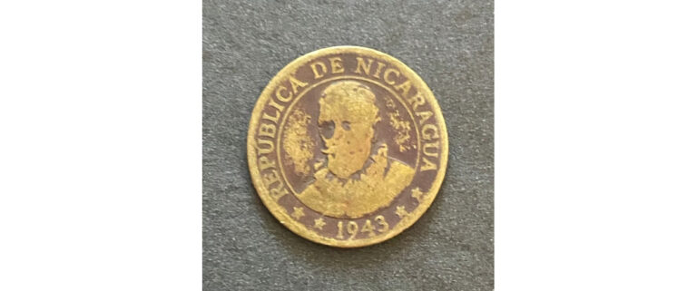 Read more about the article Nicaragua 10 Centavos Cordoba 1943 Brass Coin World Coins FREE SHIPPING!!!