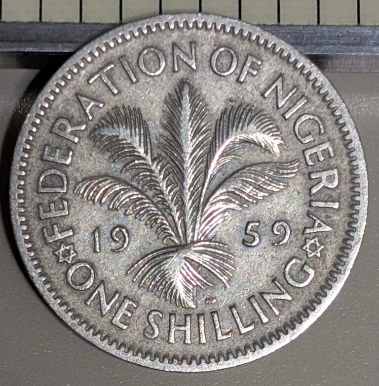 Read more about the article 1959 Nigeria 1 Schilling Circulated KM# 5