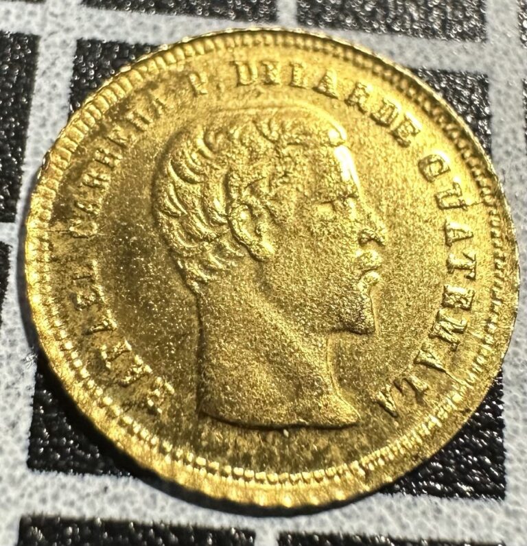 Read more about the article Guatemala 1860 4 Reales Gold Coin 21k