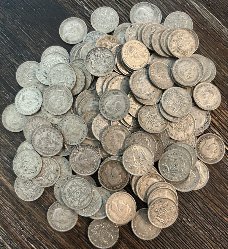 Read more about the article Australian Silver 6 Pence 10x Coin Lot 1946-1963 Australian Three Pence Lot