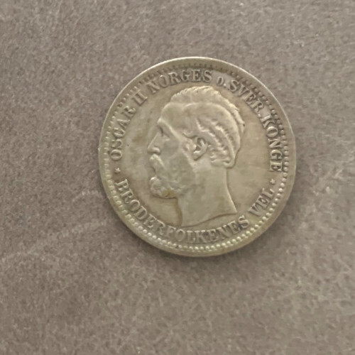 Read more about the article Norway 50 Ore 1874 (15 Skilling ) Coin